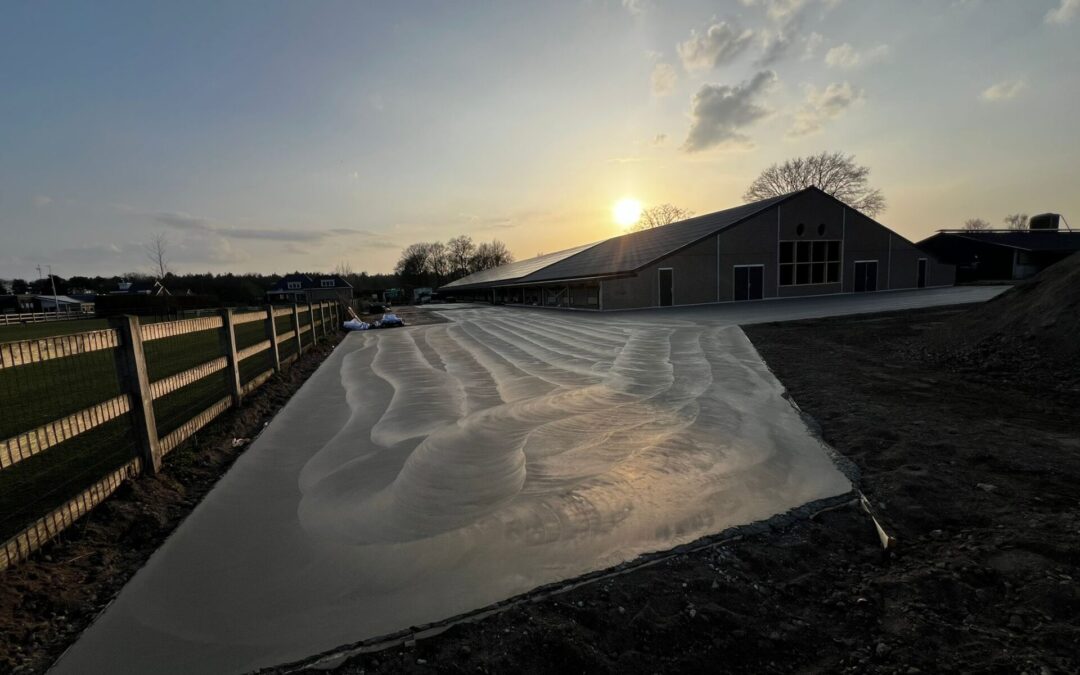 Betonvloer kippenschuur